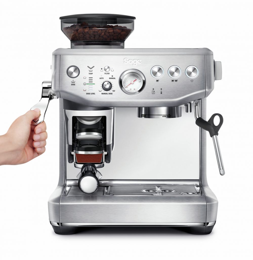 Sage Barista Express Impress Inox tassage puck