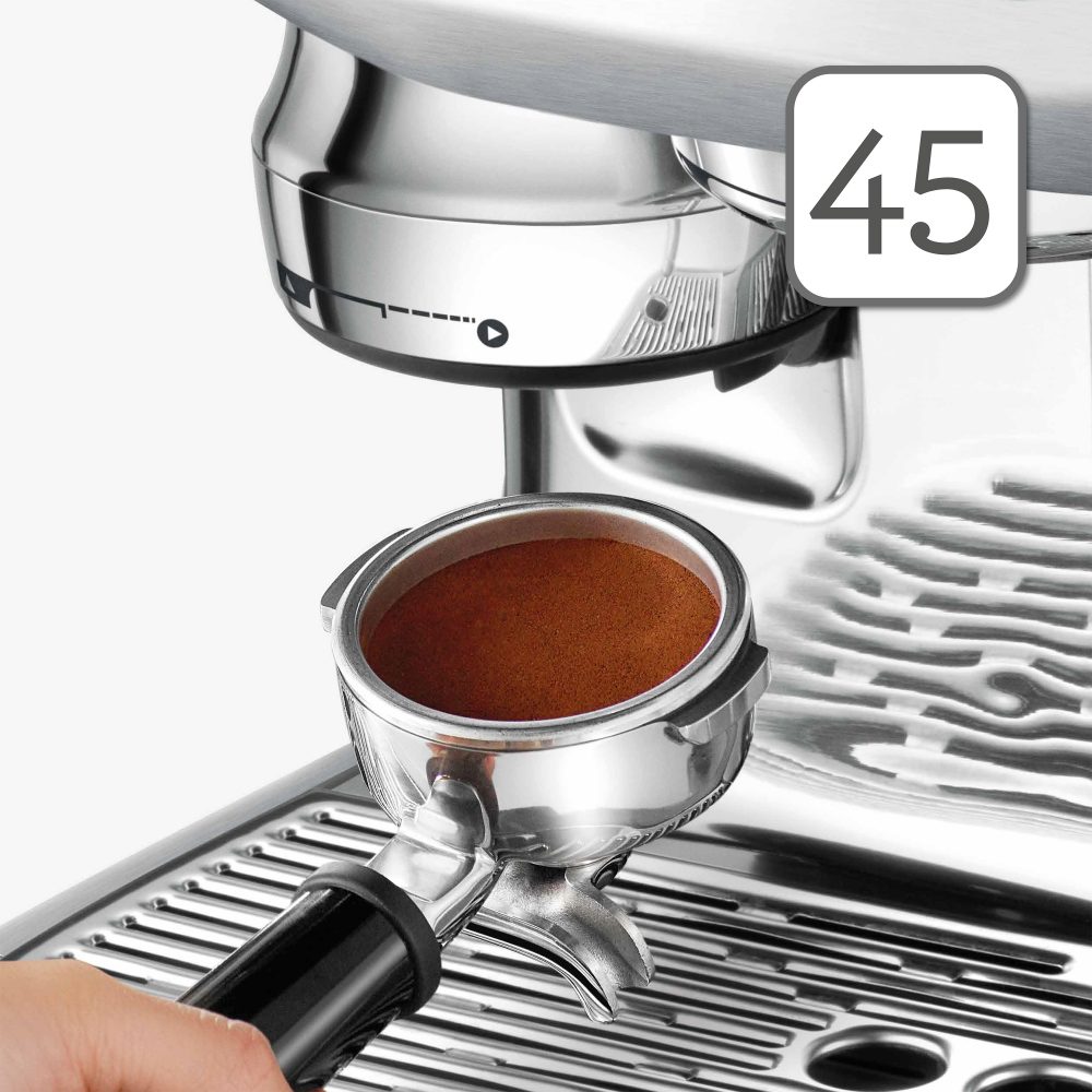 Sage Oracle Jet inox sur moulin tassage 45 réglages