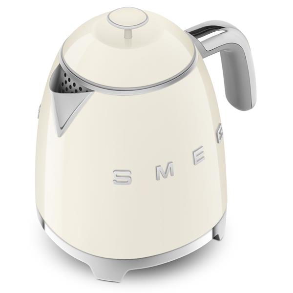 bouilloire SMEG 0,8L couleur crème style années 50 référence klf05 vue de dessus