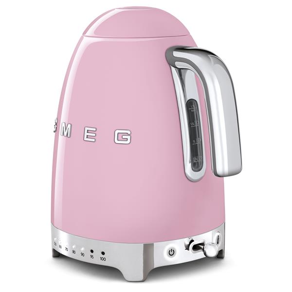 bouilloire SMEG 1,7L couleur rose style années 50 référence klf04 arrière