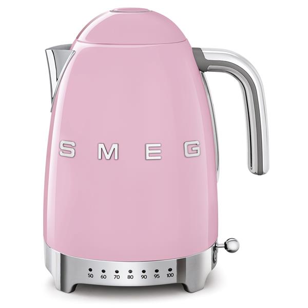 bouilloire SMEG 1,7L couleur rose style années 50 référence klf04